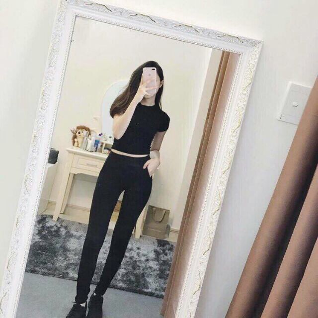 Quần Legging 2 túi co giãn chất đẹp co giãn