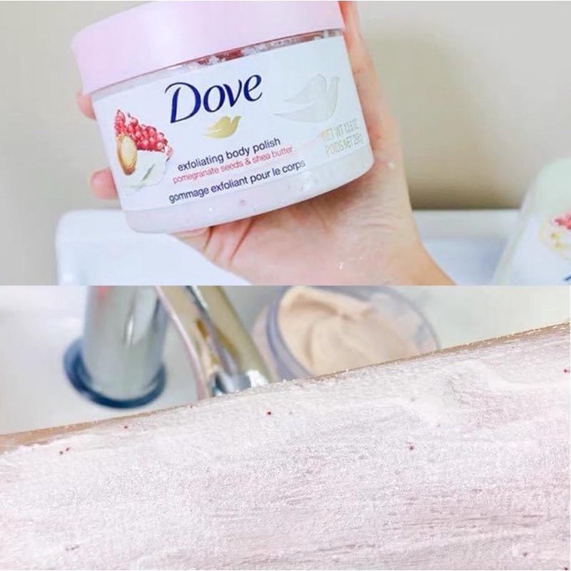 Tẩy da chết body Dove UK 225ml