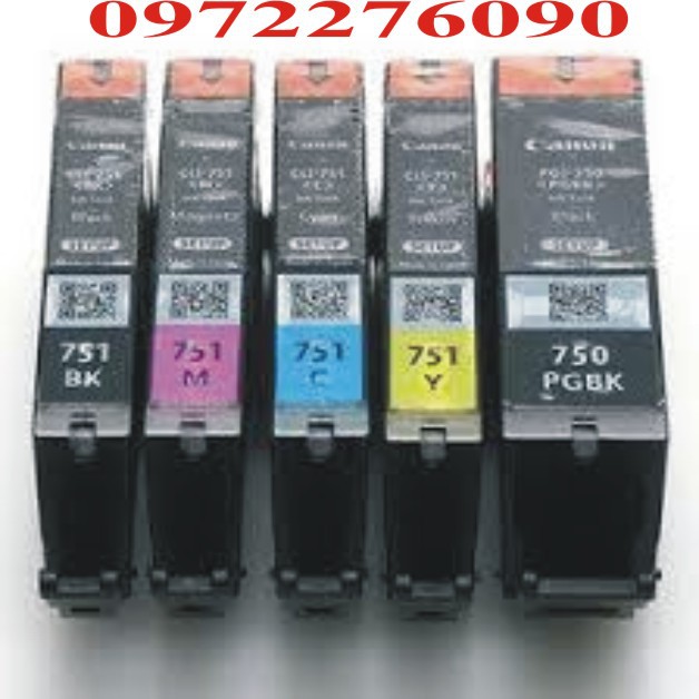 Mực bóc máy canon ix6770-ix6870-ix7270-MG5670 bộ 5 màu chính hãng