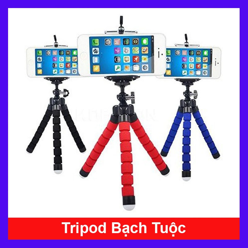 GIÁ ĐỠ điện thoại Tripod Bạch Tuộc cho Iphone, Samsung - Giá Kẹp Điện Thoại - Giá đỡ Tripod