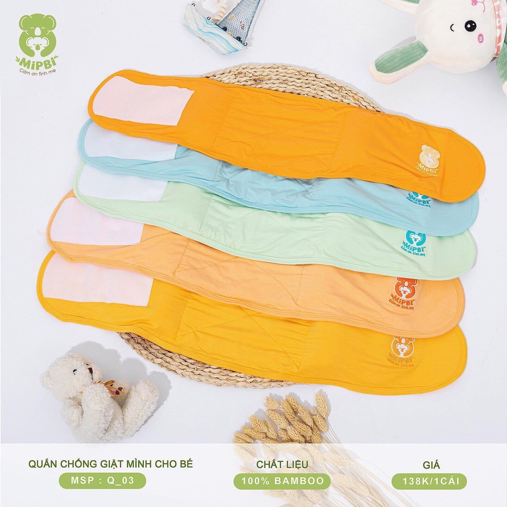 Ủ quấn tay Mipbi sợi tre chống giật mình, ủ quấn tay cho bé sơ sinh