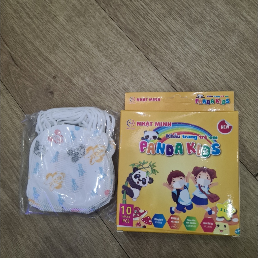 Khẩu Trang Gấu Panda Trẻ Em Hộp 10 Cái, mẫu cute nhất năm cho bé yêu