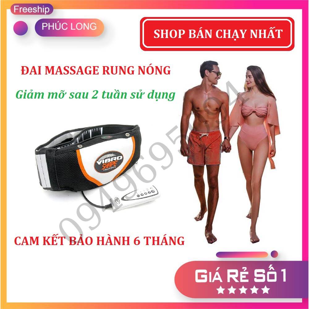 Đai Massage, Máy massage Rung Nóng Giảm Mỡ Bụng Và Toàn Thân Hiệu Quả - Bảo Hành 6 Tháng [Chính Hãng]