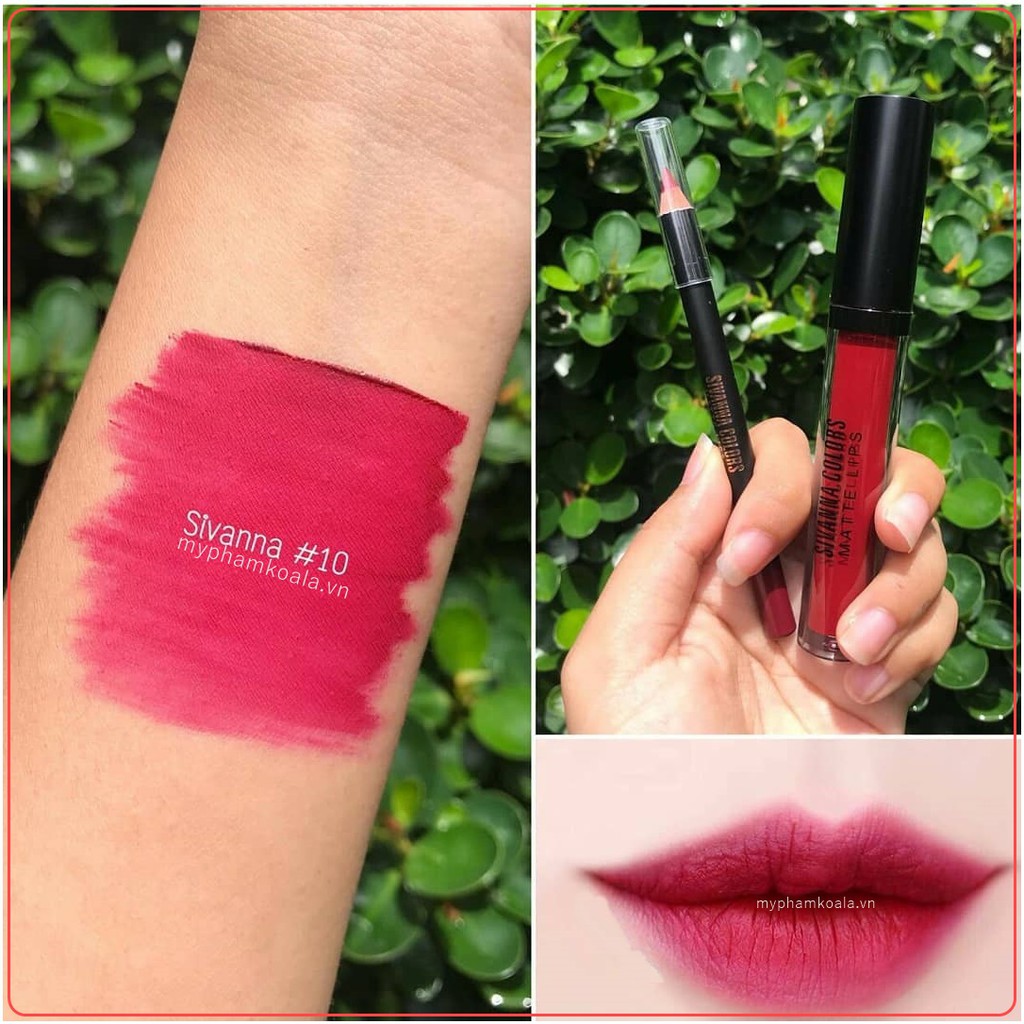 (Auth Thái) Set Son Kem Lì Sivanna Colors Matte Lips HF7004