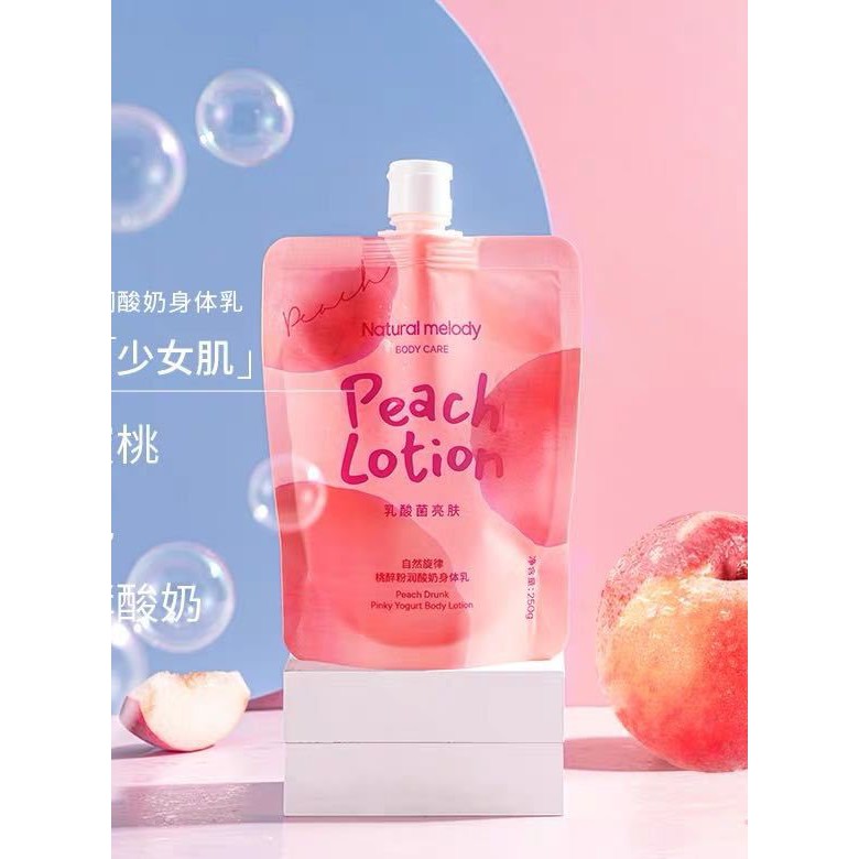 Sữa dưỡng thể Natural Melody Peach Lotion NM85 chiết xuất quả đào 250g