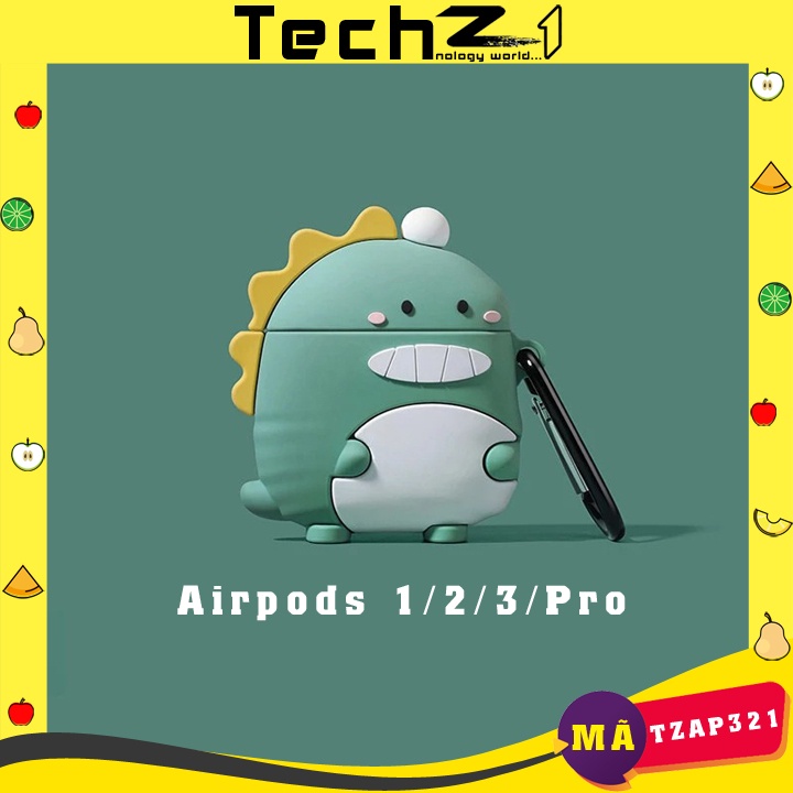 Case Airpods 1/2/3/Pro/Pro2 Khủng Long Cute, Vỏ Ốp Airpods Phong Cách Đủ Phiên Bản - Mã TZAP321