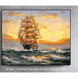 【HOT】CÓ SẴN💥 FREESHIP 💥 Tranh Tô Màu Số Hóa Thuận buồn xuôi gió 💥 CAO CẤP 💥 Đã Căng Khung (B001)