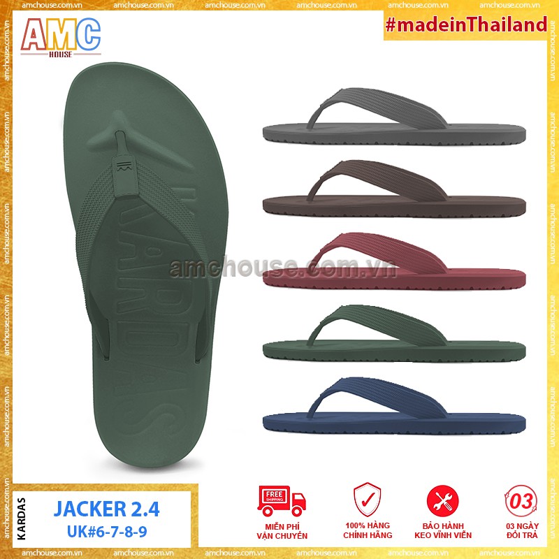 Dép nam Thái Lan xỏ ngón nhựa siêu dẻo KARDAS - Jacker 2.4