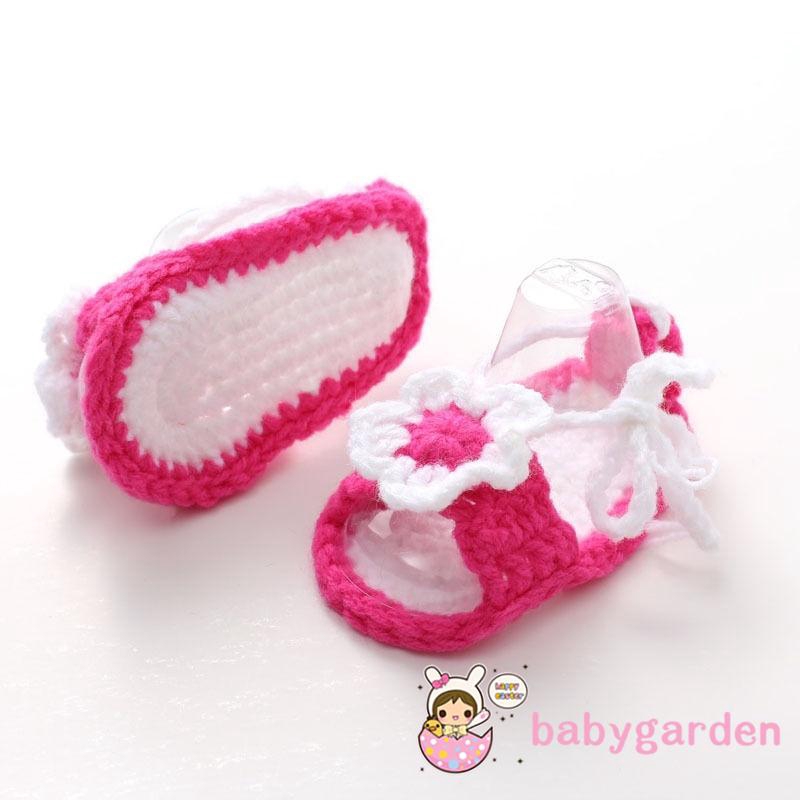 ღ♛ღBaby Newborn Infant Girls Crochet Knit Socks Crib Shoes Prewalker 0-12Months