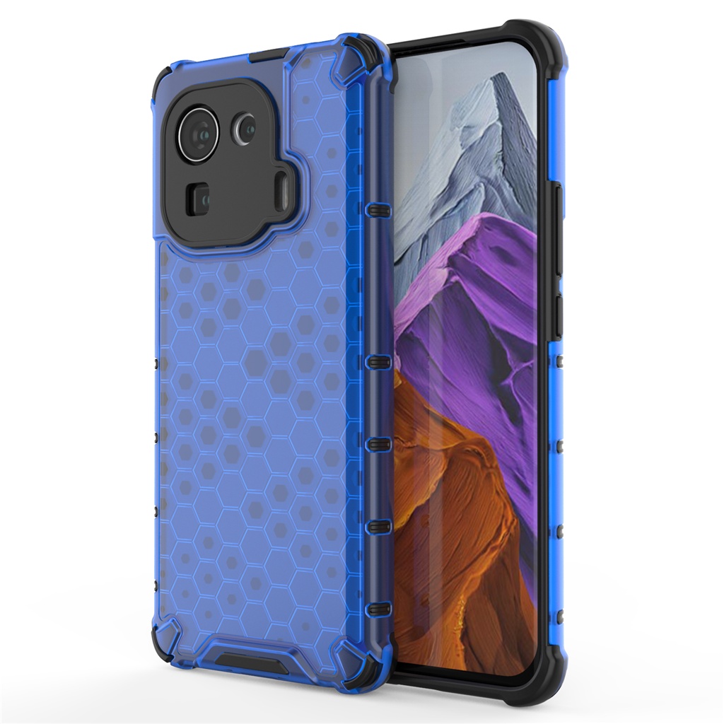 Ốp Điện Thoại Nhựa Cứng Trong Suốt Chống Sốc Họa Tiết Tổ Ong Cho XiaoMi Mi 11 Lite NE Ultra 11i 11X 11T Pro