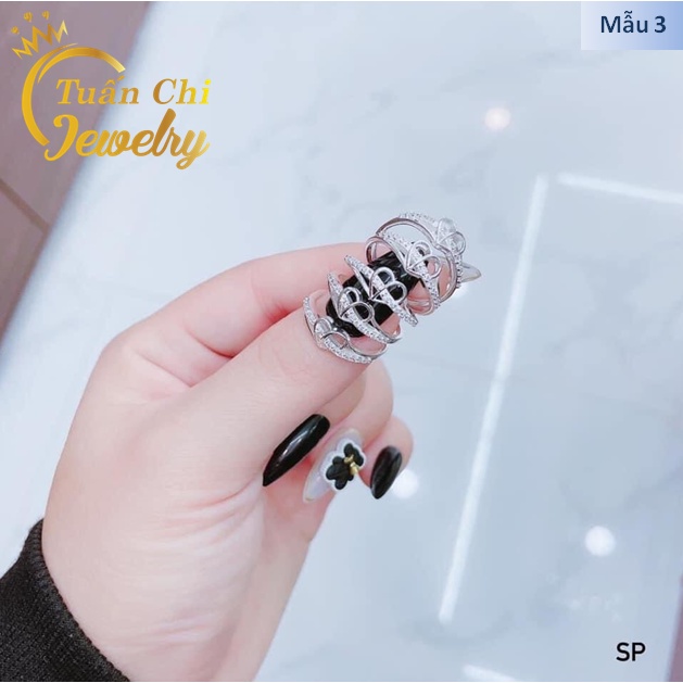 𝑲𝑯𝑼𝒀𝑬̂́𝑵 𝑴𝑨̣𝑰 Nhẫn Nữ Bạc Ta, Mẫu Cá Tính Cực Xinh