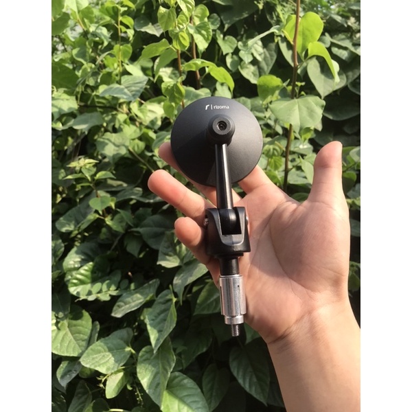 Gương tròn gắn tay lái riroma hàng cao cấp mặt kính trắng