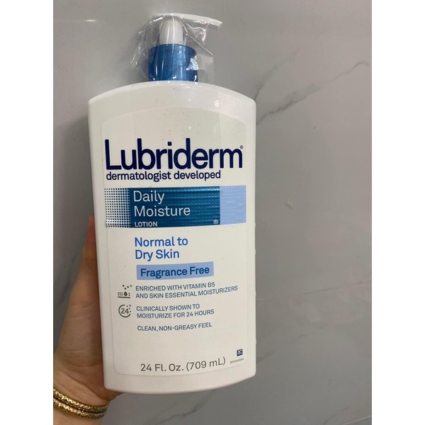 Sữa dưỡng thể Lubriderm Daily Moisture Lotion Normal To Dry Skin Fragrance Free Hàng Nhập Mỹ