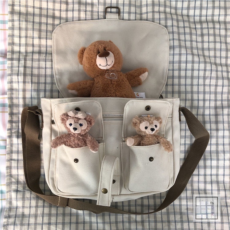 Túi Vải Canvas Đeo Vai Phong Cách Thời Trang Nhật Hàn