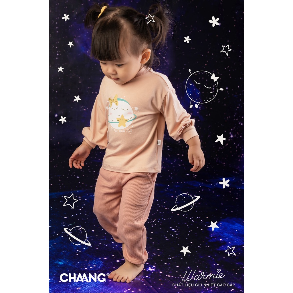 [CHÍNH HÃNG] Áo dài tay/quần dài bé gái cotton ấm áp cosmos Chaang