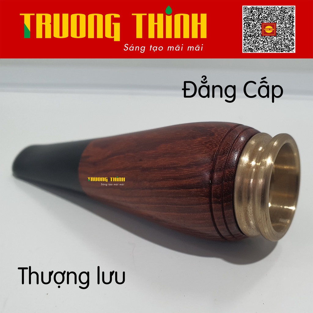 Bắt Tóp Cohiba Xì Gà Gỗ Trắc Trơn Cao Cấp Thẳng Bọc Đồng Nguyên Khối - Dùng Được 4 Vòng Zing