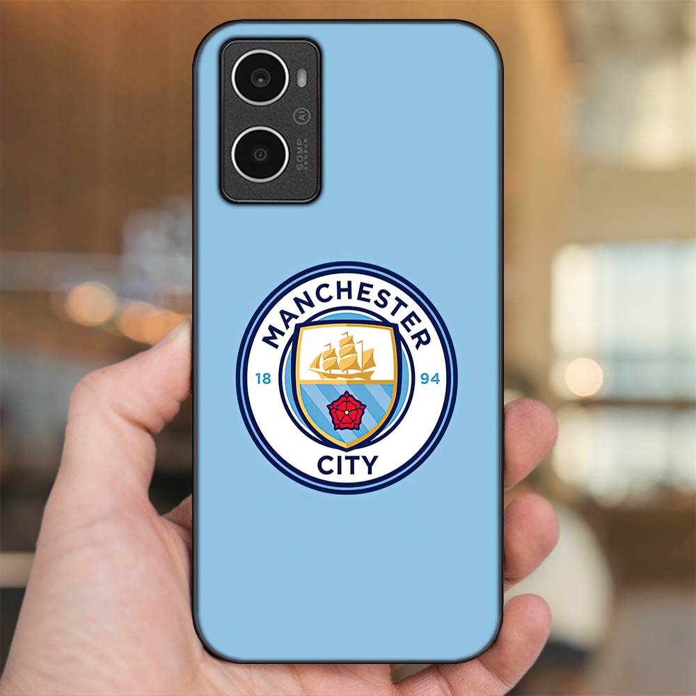 Ốp lưng Oppo A96 4G viền đen in hình Manchester City MC