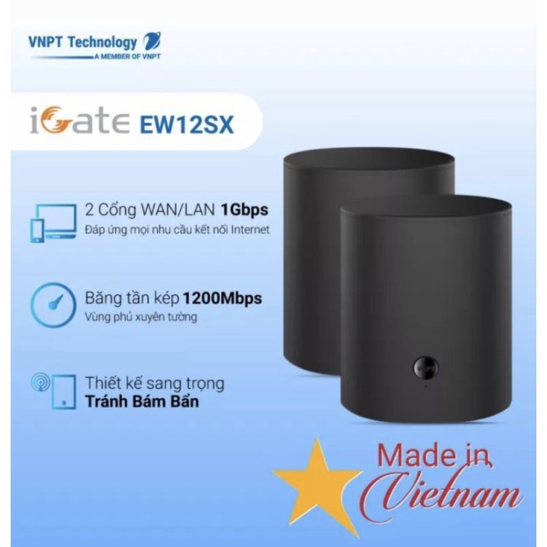 Wifi Mesh EW12SX Ac 1200mbs Siêu Mạnh - NEW - Bảo Hành 12 Tháng