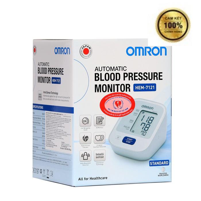 [HÀNG CHÍNH HÃNG]  Máy đo huyết áp bắp tay Omron HEM 7121