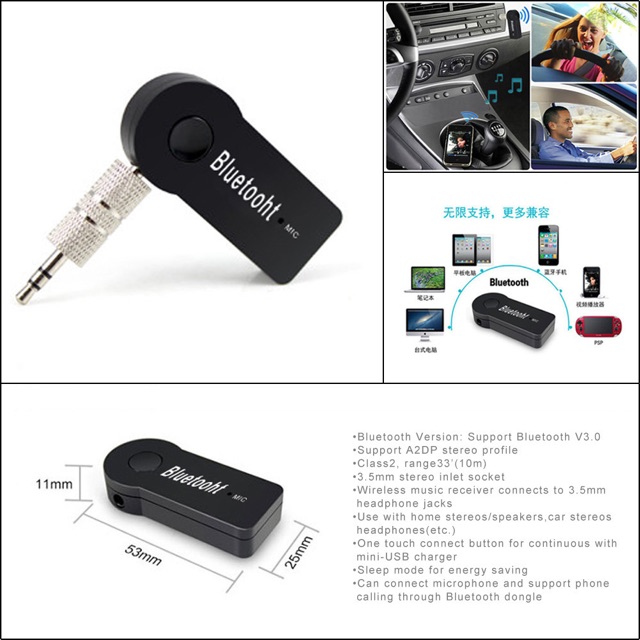 [SALE 10%] Music Receiver Car Bluetooth kết nối với âm thanh xe hơi