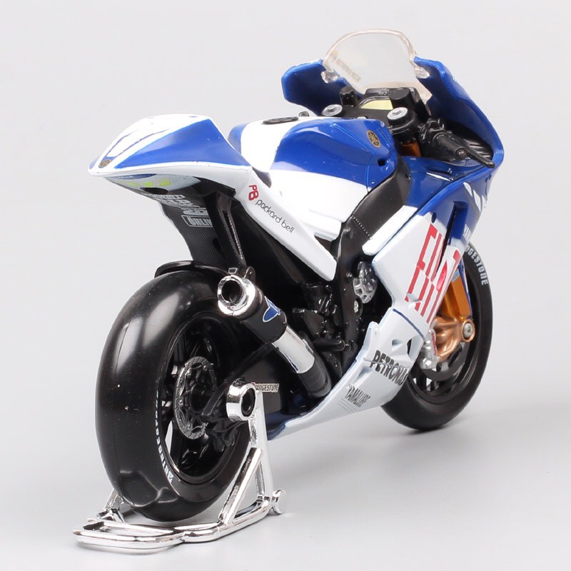 XE MÔ HÌNH MOTO Siêu Xe YAMAHA FIAT YZR M1 Team Moto GP 2009, Valentino Rossi - Maisto tỷ lệ 1:10