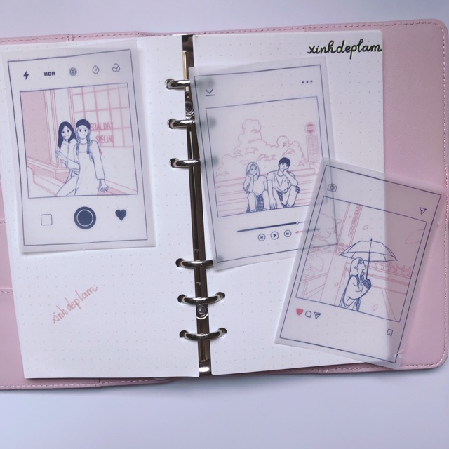 CLEAR CARD dạng instagram cho sổ planner