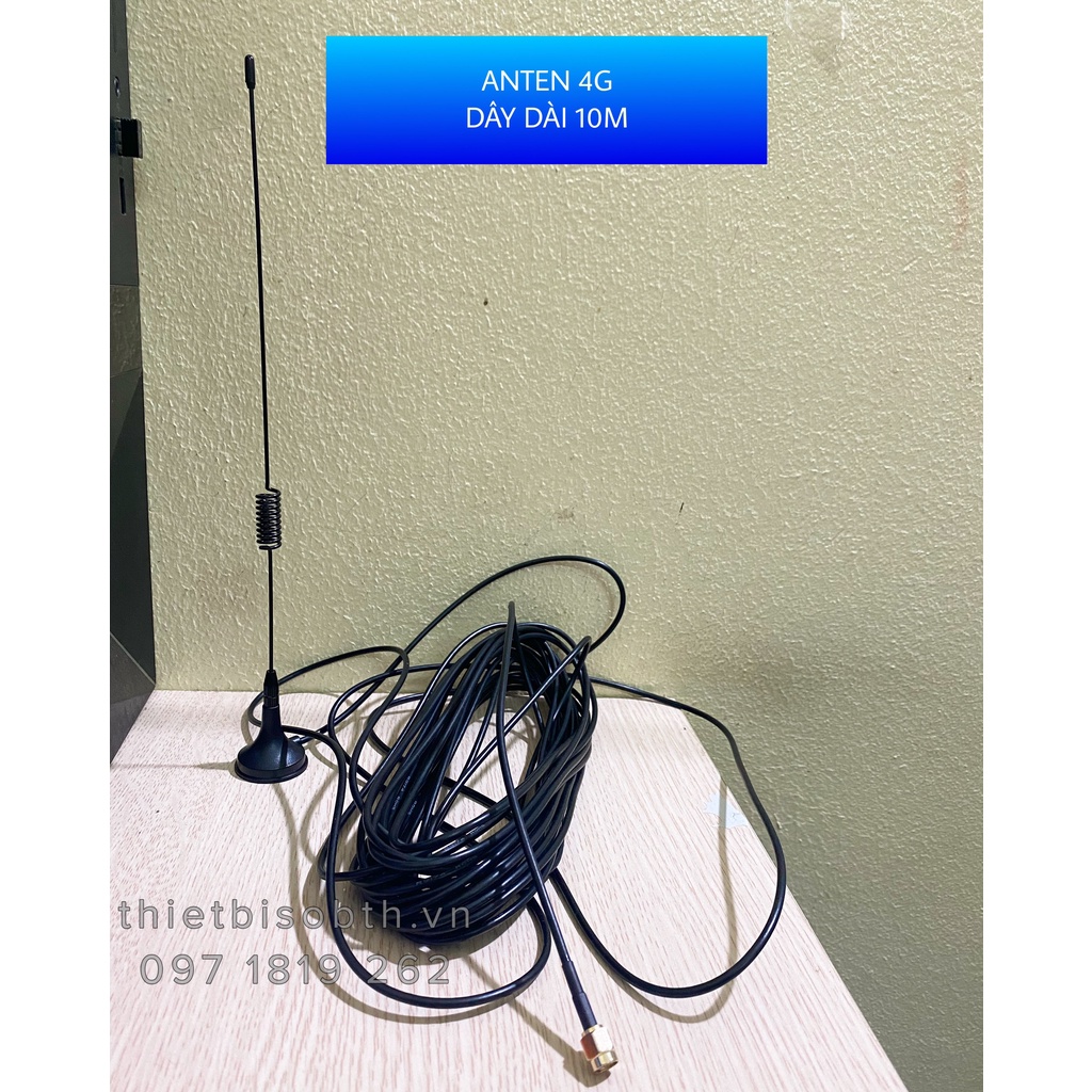 Anten thu sóng 3G/4G chuẩn SMA 15dBi thân 36cm cáp dài 10M
