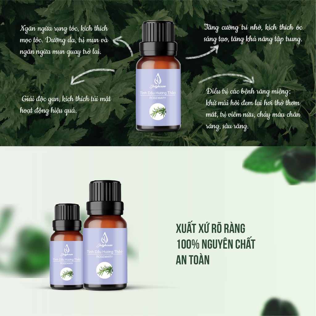 Tinh dầu Hương Thảo 10ml JULYHOUSE