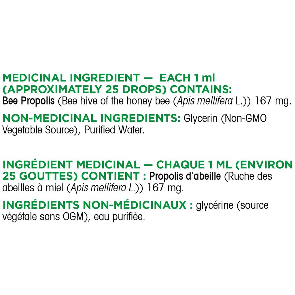 HÀNG SALE - DATE 06/2024, Hàng Canada Organika Liquid Bee Propolis lọ 100 ml giúp giảm đau cổ họng