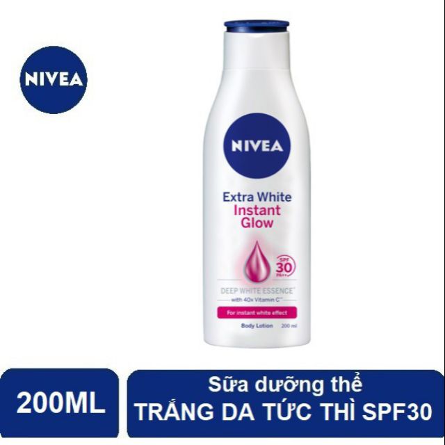 Sữa Dưỡng Thể Giúp Sáng Da Tức Thì Nivea 200ml