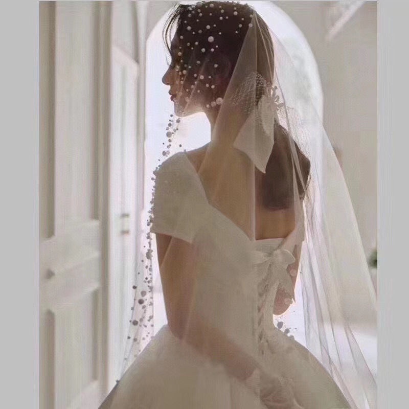 [Aishang Trang Sức Đẹp] Găng Tay Cô Dâu Thời Trang Độc Đáo Phụ Kiện Chụp Ảnh Cưới Phong Cách Hàn Quốc Cổ Tích