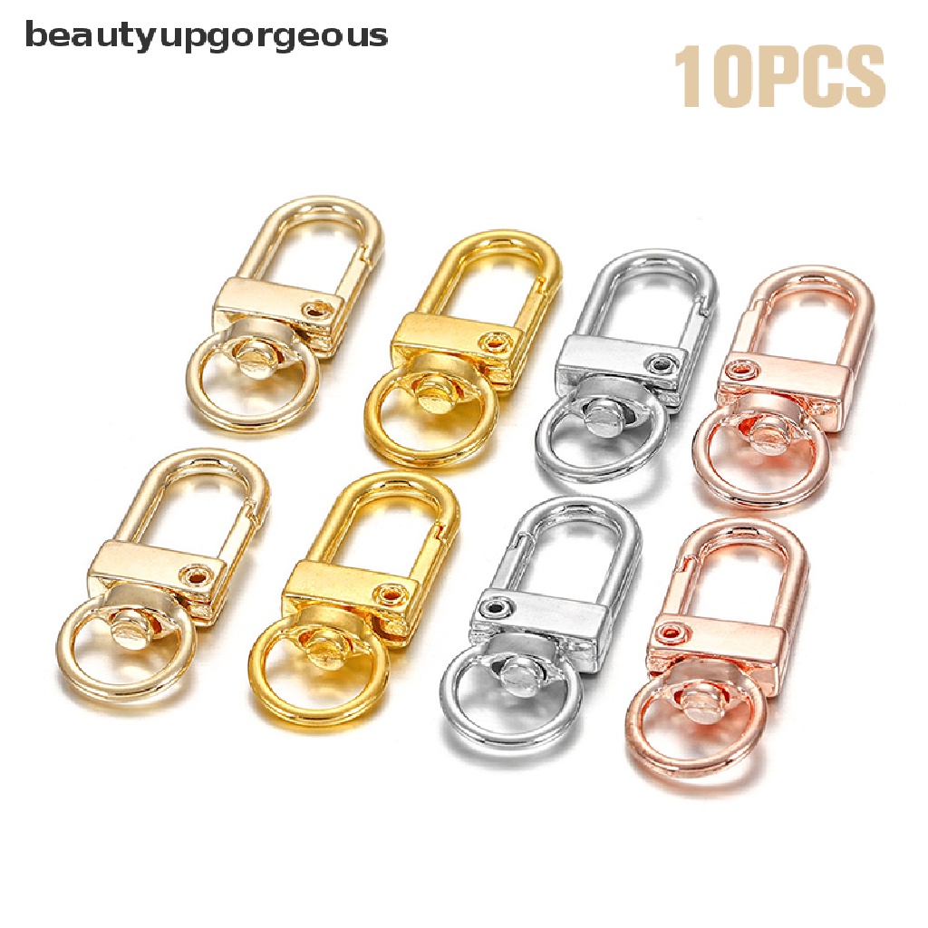 [Beautyupgorgeous] Set 10 Móc Khóa Bằng Hợp Kim Hình Tôm Hùm Xoay Được Cho Túi Xách