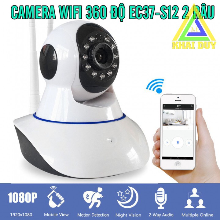 Camera Xoay 360 Độ EC37-S12 Tốc Độ Nhanh Siêu Nét Nhiều Tính Năng Hiện Đại