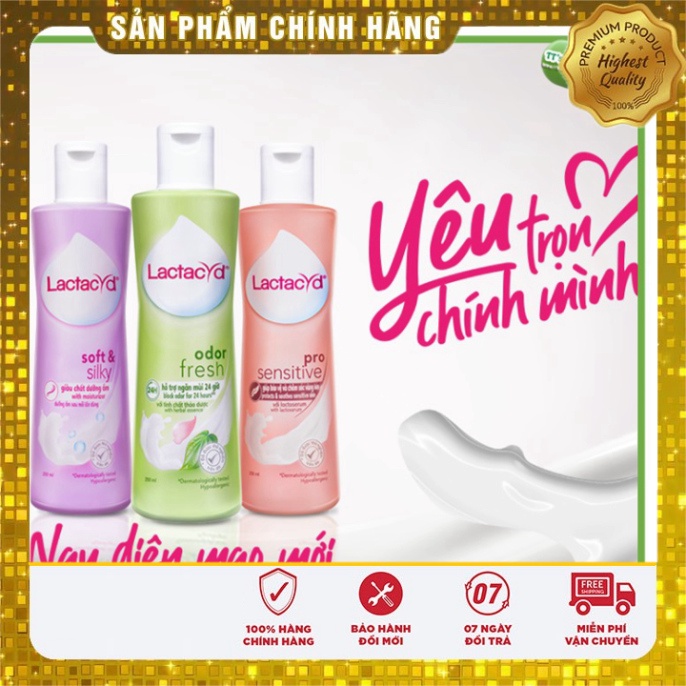 Dung dịch vệ sinh Lactacyd FH/ Pro senstive/ Pearly Intimate - lá trầu không ngày dài tươi mát/ Odor Fresh, soft & silky