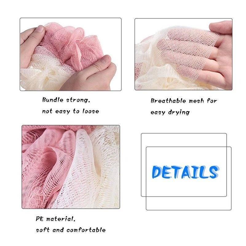 Bông tắm lưới Nylon chà lưng tạo bọt làm sạch cơ thể