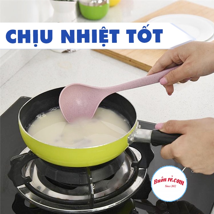 Muôi múc canh lúa mạch thân thiện môi trường - Thìa múc canh lúa mạch an toàn sức khỏe 01413 Buonrecom