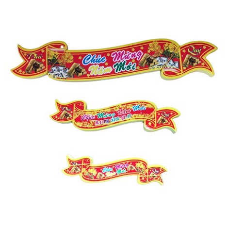 TEM DECAL DÁN CHÚC MỪNG NĂM MỚI 13CM 1 XẤP 100 TẤM