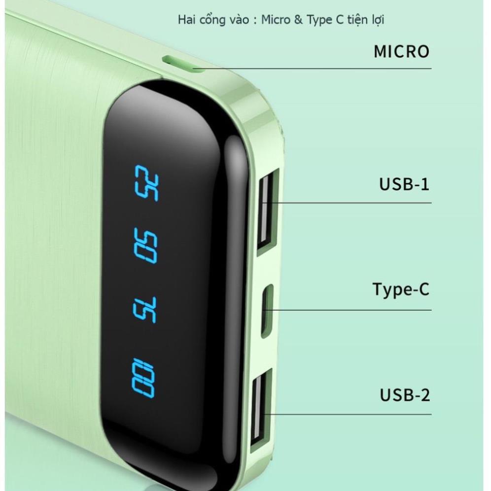 Pin Sạc dự phòng tích hợp màn hình Led Dung Lượng 10000MAH WK-16