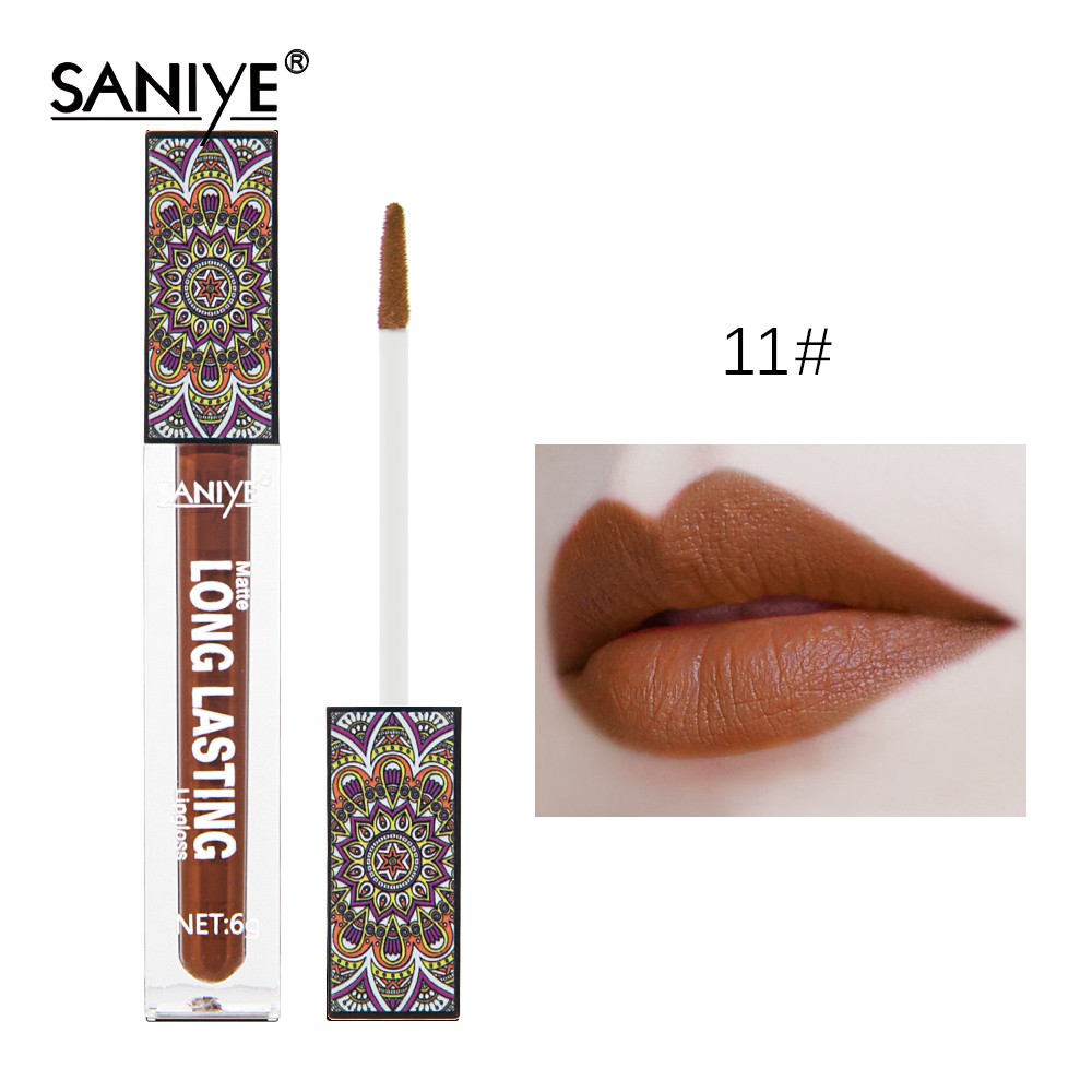 Son môi SANIYE 10 màu lì dạng lỏng chống thấm nước thời thượng L1127 | BigBuy360 - bigbuy360.vn