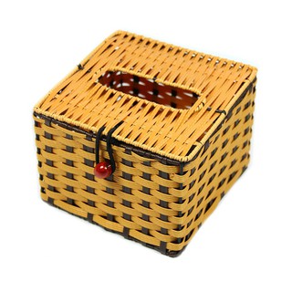 Hộp đựng giấy ăn vuông mây ( nhựa giả mây )