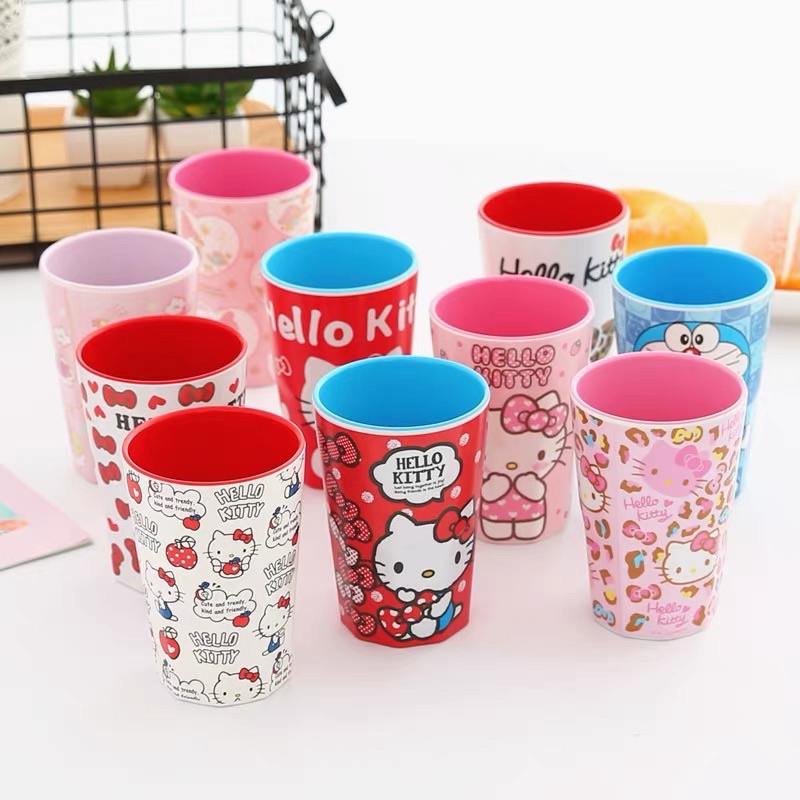 Ly nhựa melamine Hello Kitty và Doraemon Doremon