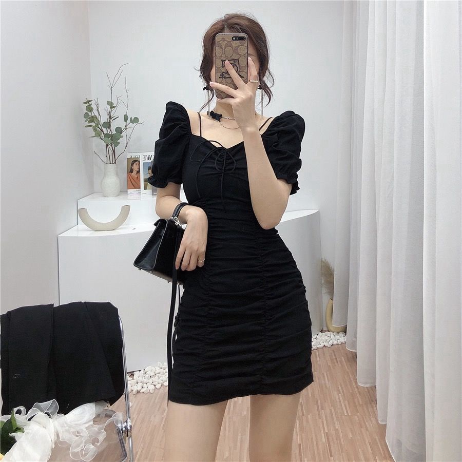 Đầm Nữ Dáng Chữ A Hở Vai Thời Trang Quyến Rũ