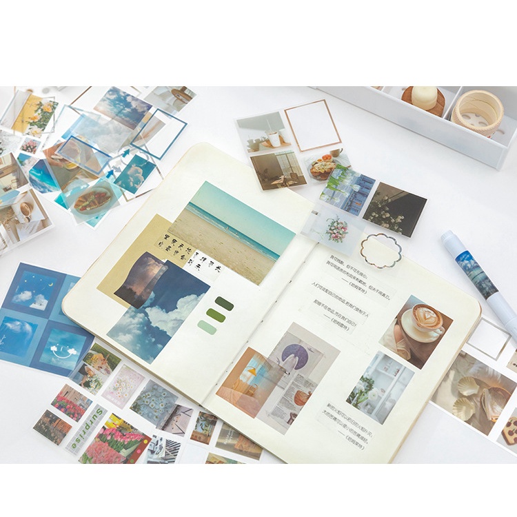 Enjoymore 1 Tấm Hình Dán Washi Aesthetic Truyền Cảm Hứng Trang Trí Sáng Tạo Sổ Scrapbook Bullet journal Nhật ký
