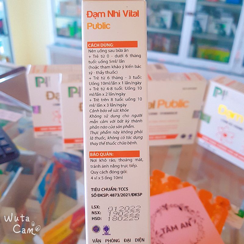 Đạm Nhi Tăng Đề Kháng Tăng Cân Vital Public - Siro Ăn Ngon - Tiêu Hóa Khỏe