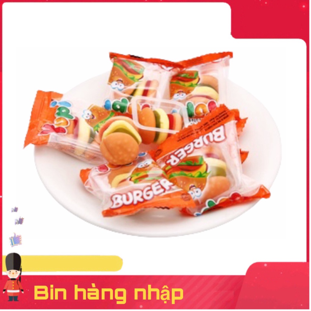 8 vỉ kẹo dẻo yupi hamburger nhập từ indonesia