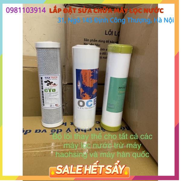 (Giá Gốc) Bộ 3 Lõi Lọc Số 123 Máy Ro ♥️ Lõi Lọc Thô 1,2,3 Giá Sốc Sẵn Hàng ( Giá trên có 3 Lõi)