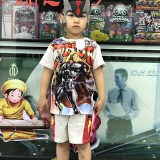 Bộ quần áo Thần Sấm Thor cho bé trai ( có hình chụp thật sản phẩm )