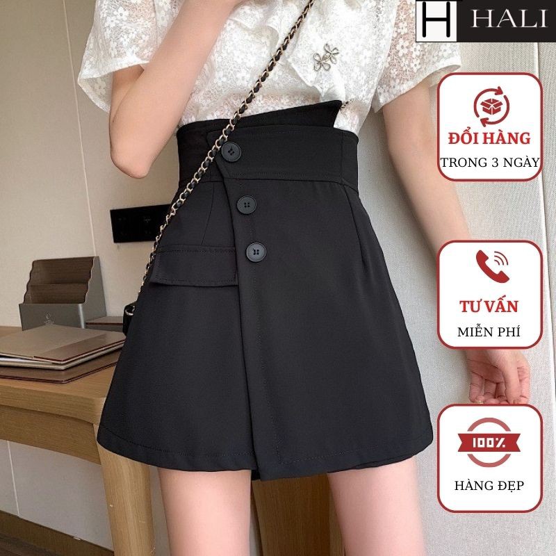 Quần giả váy nữ thời trang cạp lệch HALI sang trọng thời thượng hottrend 2021 | BigBuy360 - bigbuy360.vn