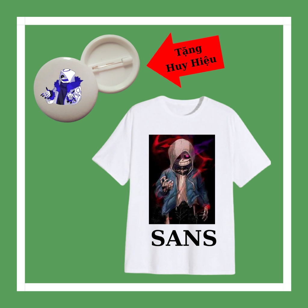 Áo thun trẻ em tay ngắn cổ tròn mẫu Sans Undertale Error Sans Ink Sans Cross Sans Mix Sans siêu ngầu