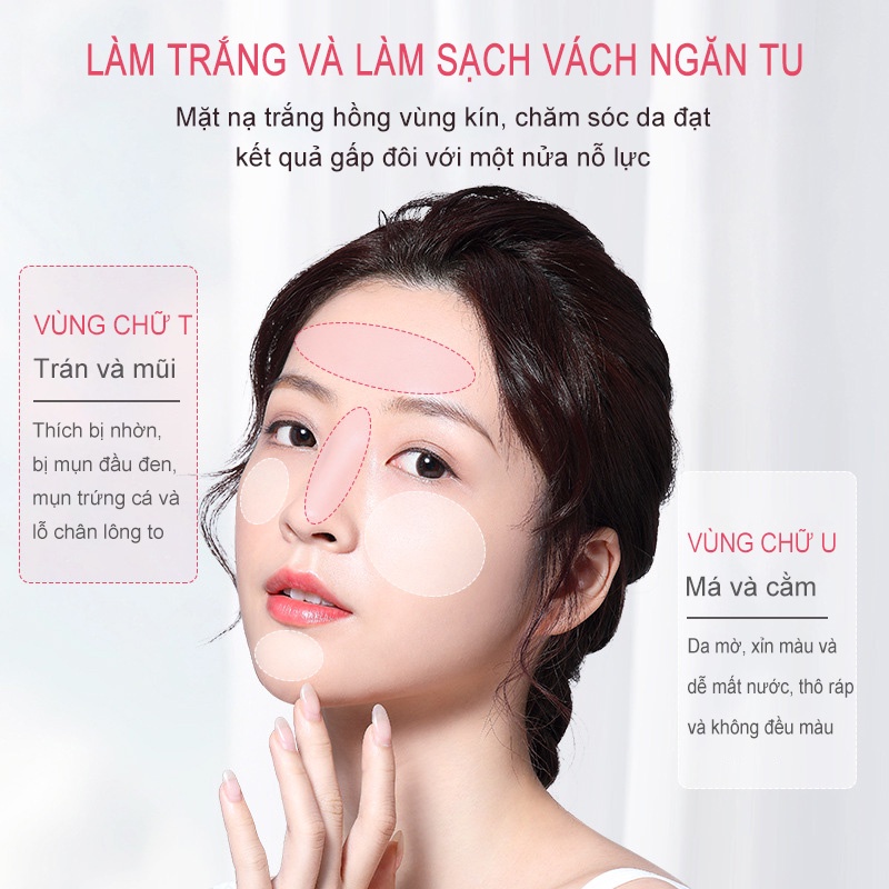 CYCY 2 in 1 Làm mờ tàn nhang mặt nạ làm trắng axit trái cây, nuôi dưỡng làn da,làm sạch sâu,giảm nếp nhăn,đường nhăn